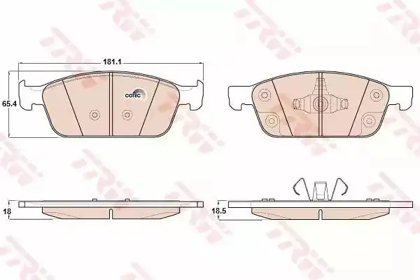 Front Brake pads set auto car PAD KIT-FR DISC BRAKE for FORD escape Kuga LINCOLN MKC Auto car motor parts CV612001CB