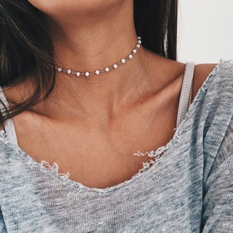 Collier bohémien en chaîne de perles pour couple amoureux, accessoires de bijoux à la mode, mélange de couleurs, nouvelle collection, N378