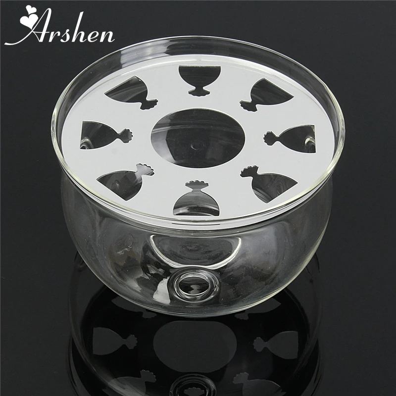 Arshen New Design Glass Teapot Trivets Candle Heater Base Heat-Resisting Base For Teapot Coffee Water Scented Metal Heat Pad