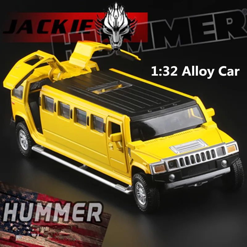 1:32 alloy cars,high simulation model hummer limousine,metal diecasts,pull back & flashing & musical, toy vehicles,free shipping