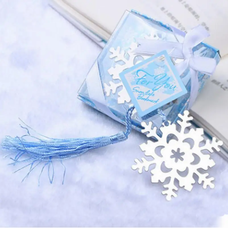 Wholesale 30PC snow bookmark for wedding decoration wedding baptism favors and gift for wedding party baby show favors