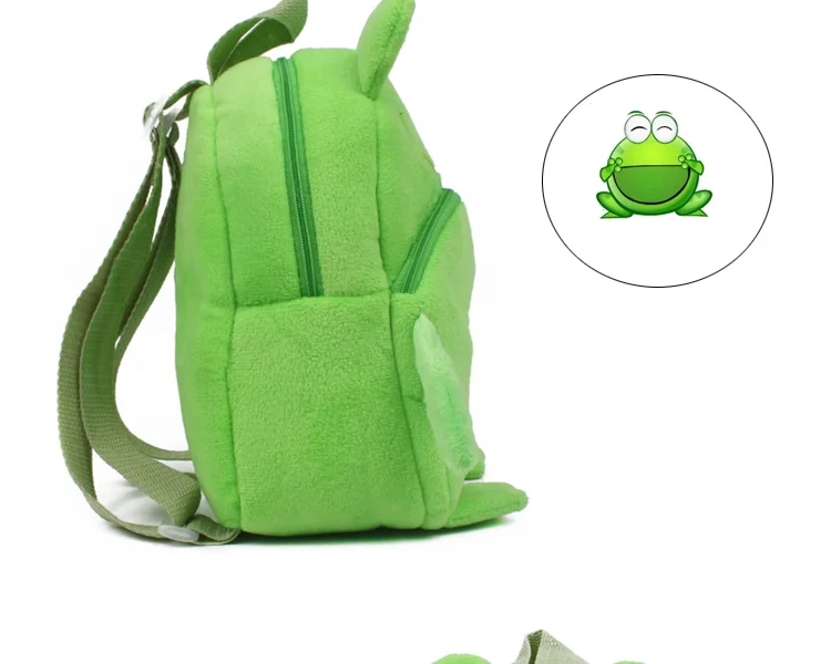 Frog Mini Schoolbag Baby Backpack Children\'s Shool Bags Kids Plush Backpack for Birthday Christmas Gift