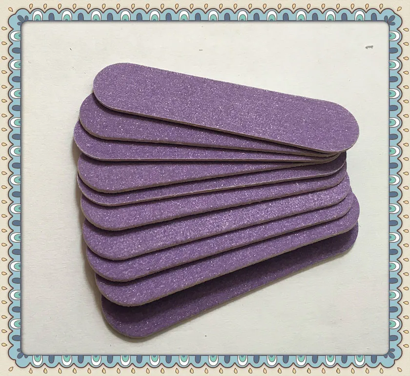 20pcs high quality 60mm purple wood nail files 100/180 HIGH QUALITY Mini hot sale  nail files Manicure nail art