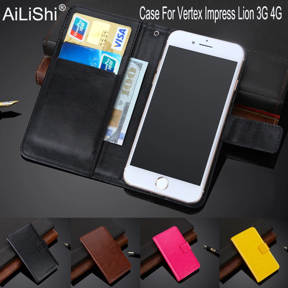 AiLiShi-Vertex Impress Lion Leather Flip Case, Top Quality Cover, Phone Bag, Wallet Holder, Tracking, 3G, 4G, 100% Exclusive