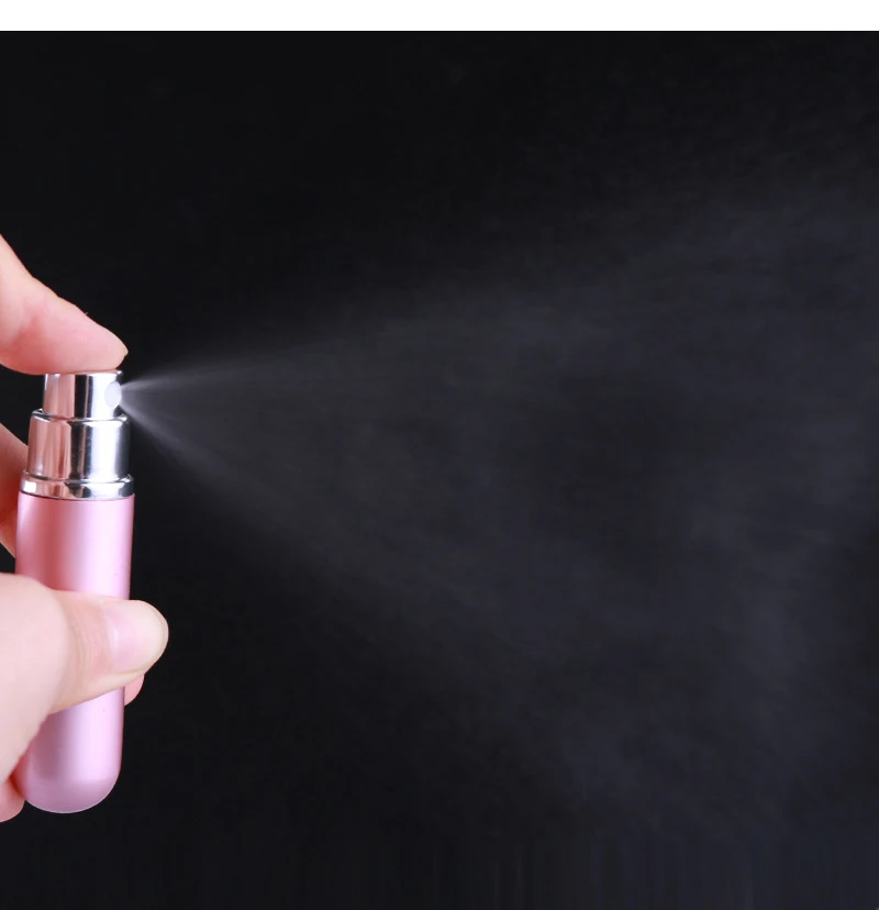 50 Teile/los 5 ml Tragbare Mini Aluminium Nachfüllbare Parfüm Flasche Mit Spray Leere Kosmetische Behälter Mit Zerstäuber Für Reisenden – Detail 14