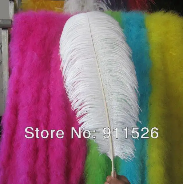 60-65cm 24-26 Inch WHITE Natural OSTRICH FEATHER Real Ostrich Plumage For Wedding Party Decoration Free Shipping