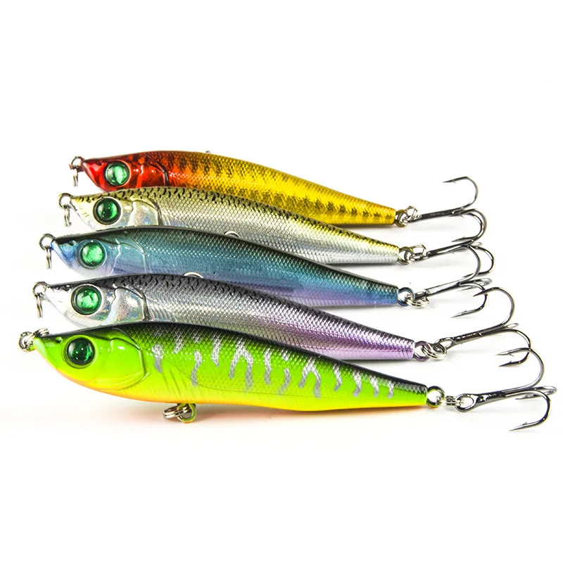 Long Shot Fishing Lure Pencil 8cm/15g With 6# Carbon Steel Treble Hook Lure Baits Weever