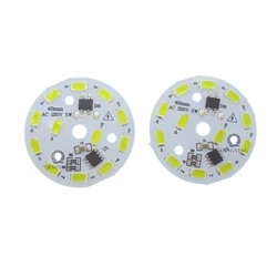 20 sztuk 5W SMD5730 ściemniania LED płyta, 220v 230v 240v panel świetlny LED, 40mm średnica biały ciepły biały lampa aluminiowa pcb