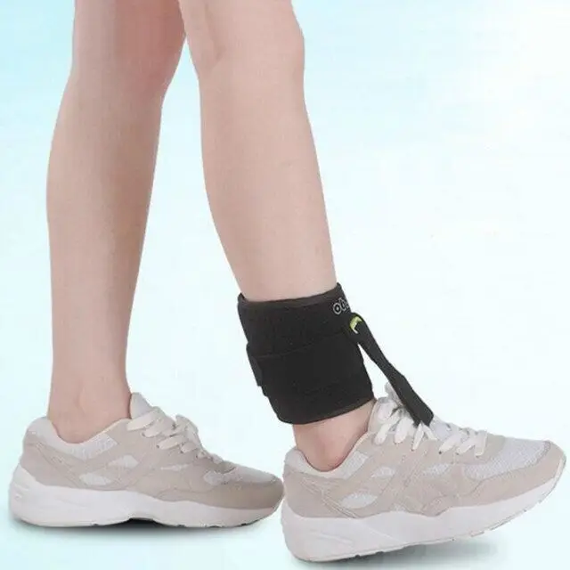 1Pc Adjustable Foot Drop Orthotics Ankle Joint Support Brace Strap Use With Shoes Foot Elevator Poliomyelitis Hemiplegia Stroke