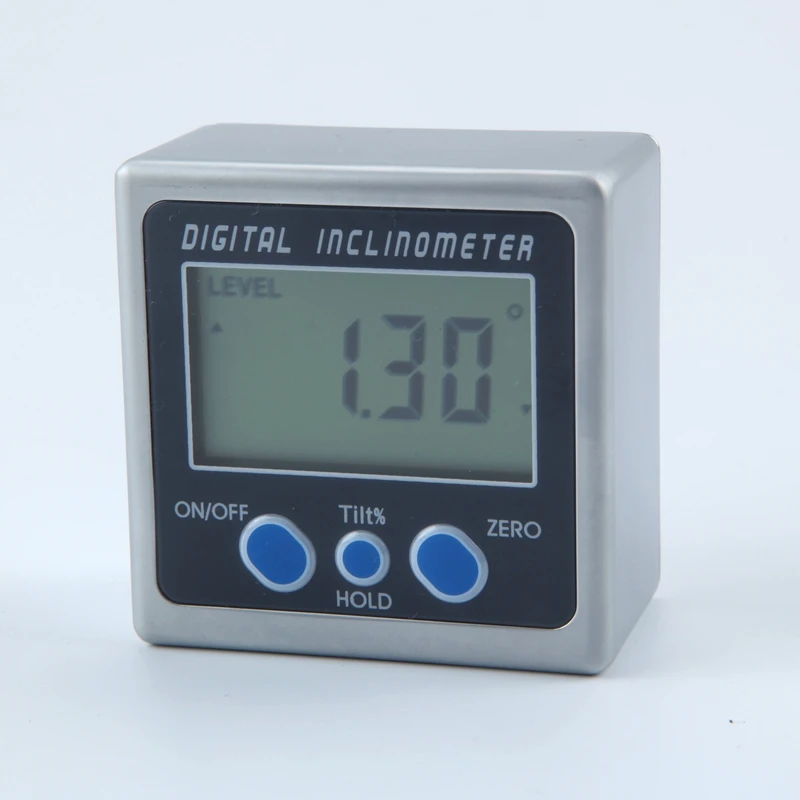 Mini Digital Inclinometer PRO 360 Degrees Electronic Aluminum Alloy Protractor Magnet Base Digital Bevel Box Angle Gauge Meter