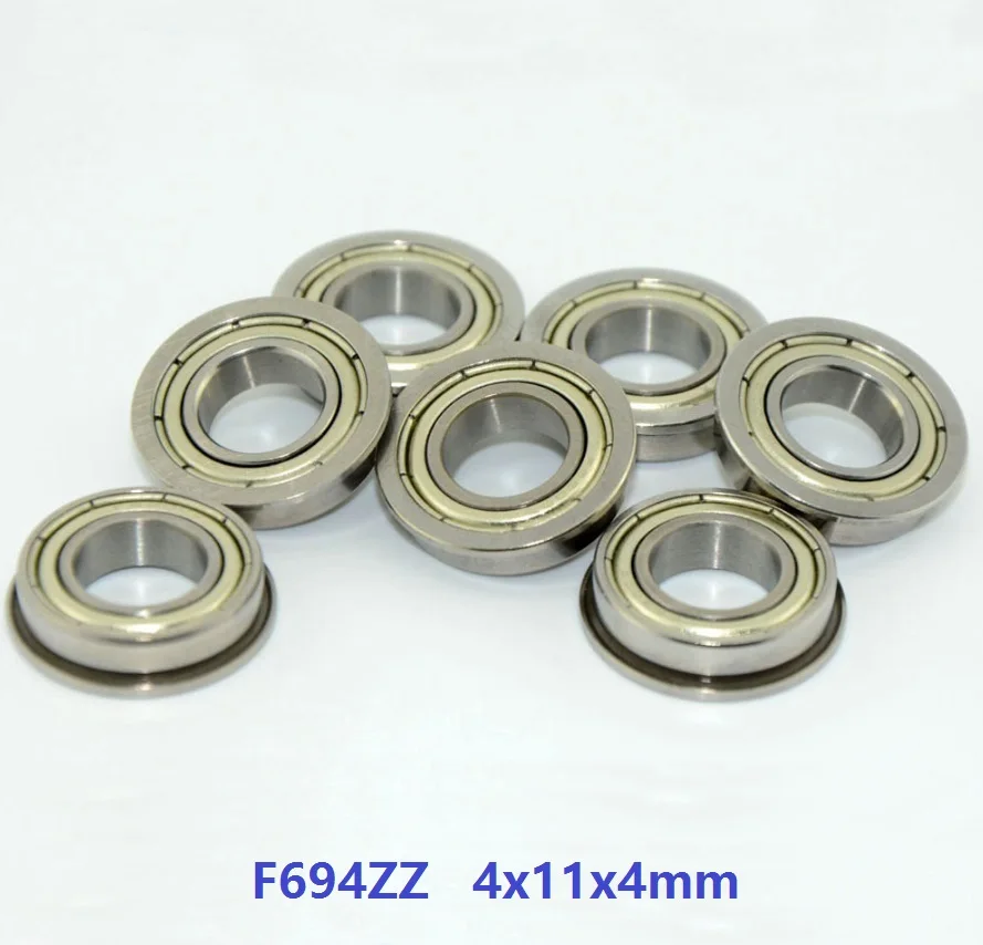 50pcs/100pcs/500pcs F694ZZ F694-ZZ F694 2Z Z 4x11x4 mm Miniature flange Ball Bearing deep groove double shielded 4*11*4