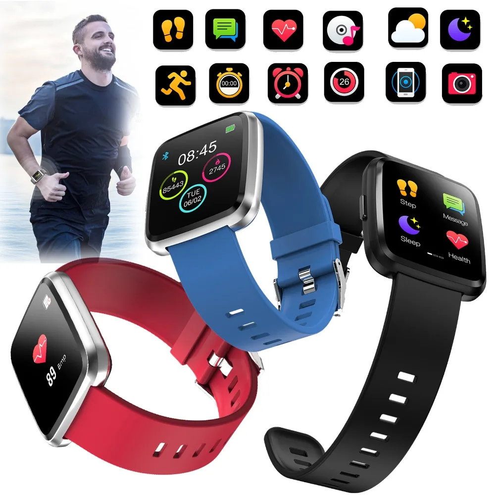 

1.3" HD Screen Smart Watch Sports Heart Rate Monitor Wristband Bracelet For Women Men Android iOS Samsung iPhone