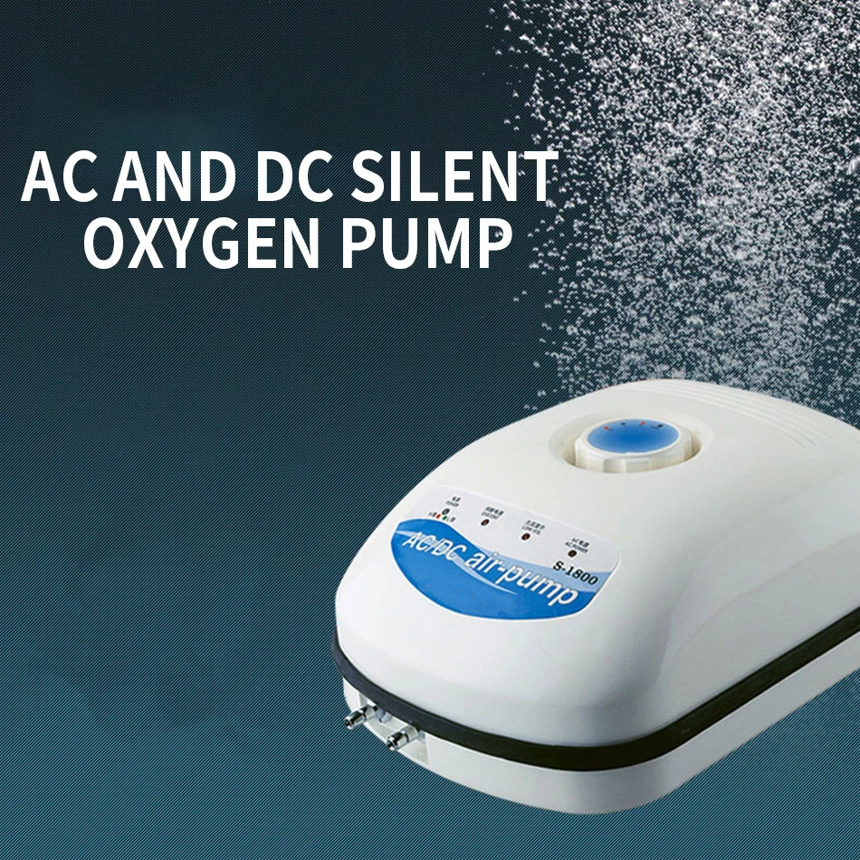 S-1800 Aquarium Oxygen Pump Silent AC and DC Dual-use Charging