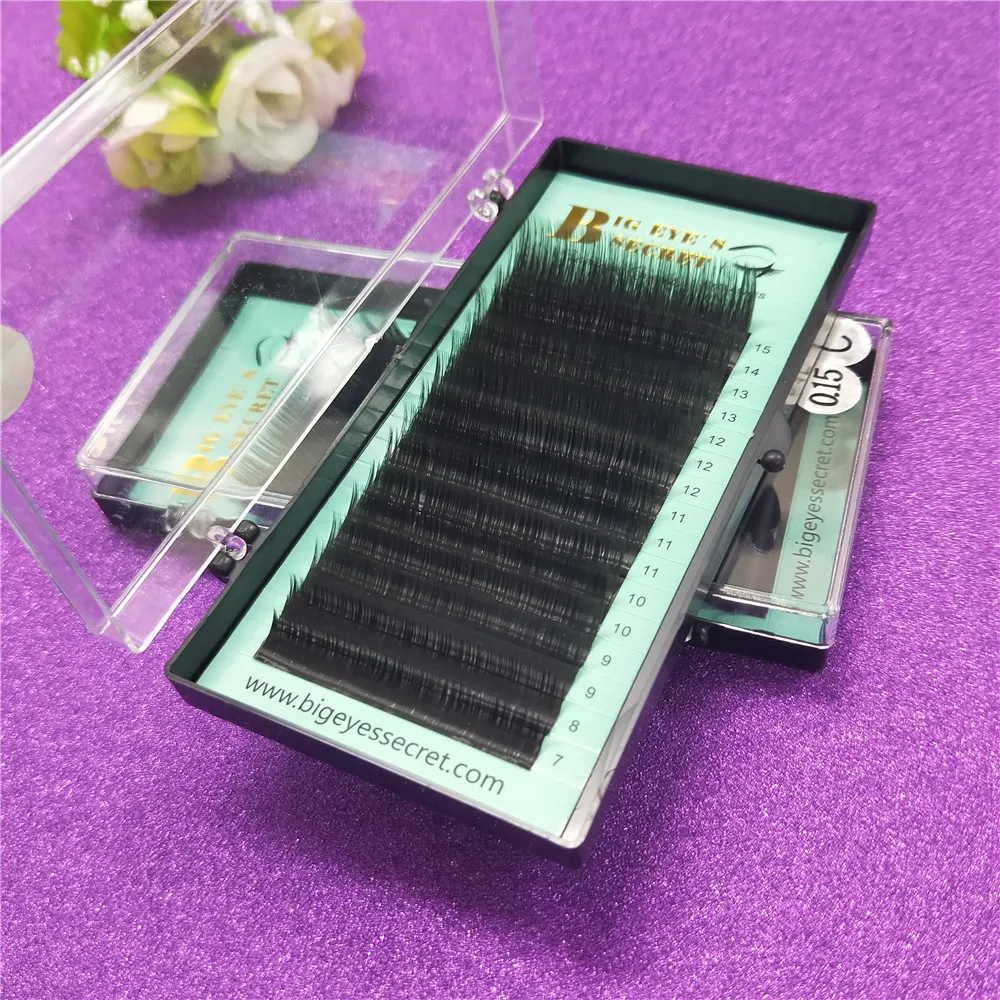 Promotions price soft super thin multiple lengths inter mixed length on each line Individual eyelash extension free shipping