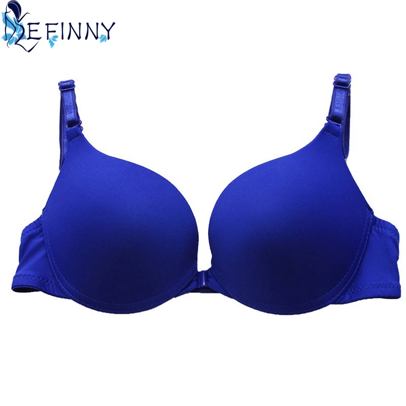 Sexy Women Front Buckled Glamorous Underwear 3/4 Cup Seamless Push Up Bra Newest Girl 6 Colors Backless Seamless Lingerie