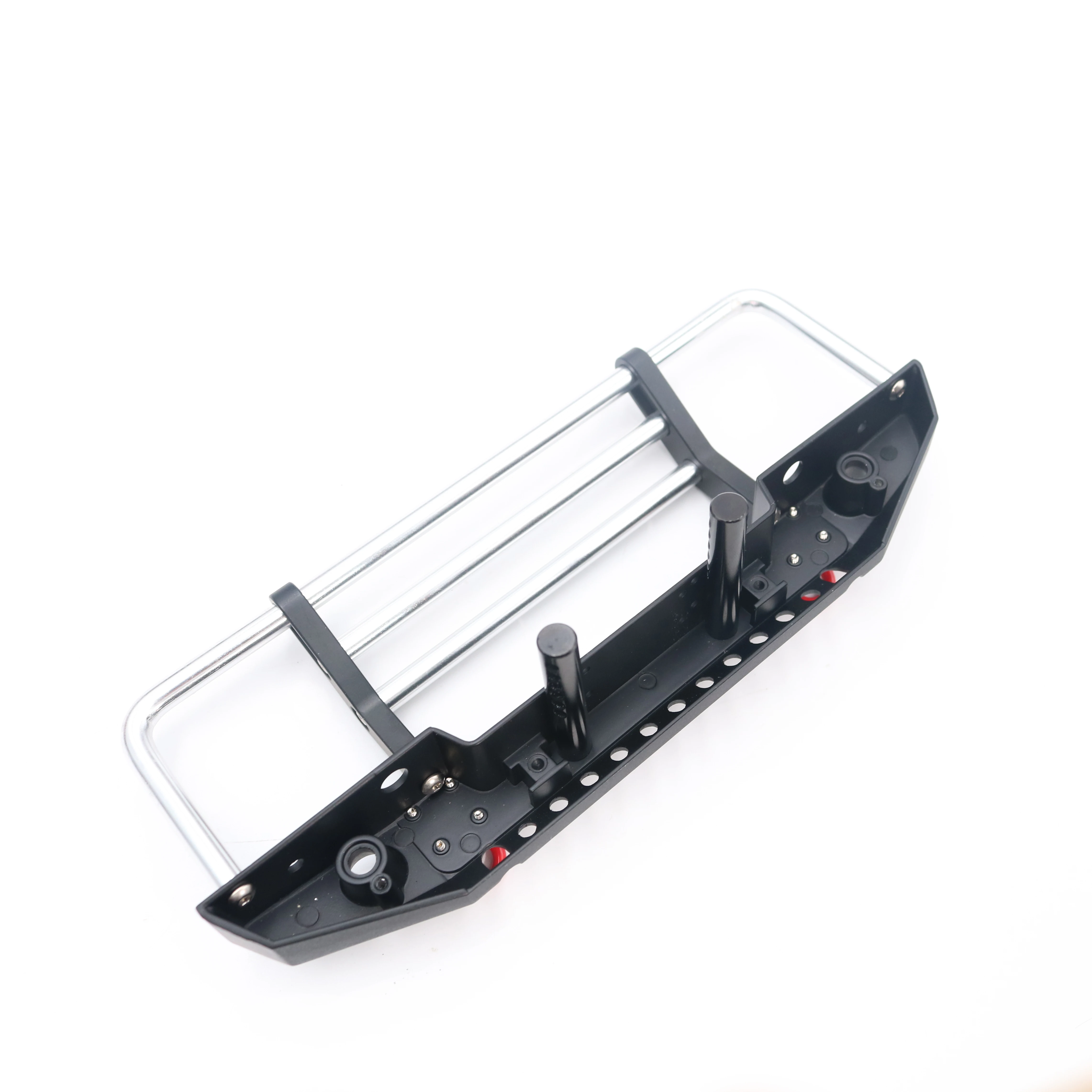 KYX Racing Alloy Front Bumper with LED Lights for 1/10 RC Crawler Car Traxxas TRX-4 TRX4 Redcat Gen8 Scout II