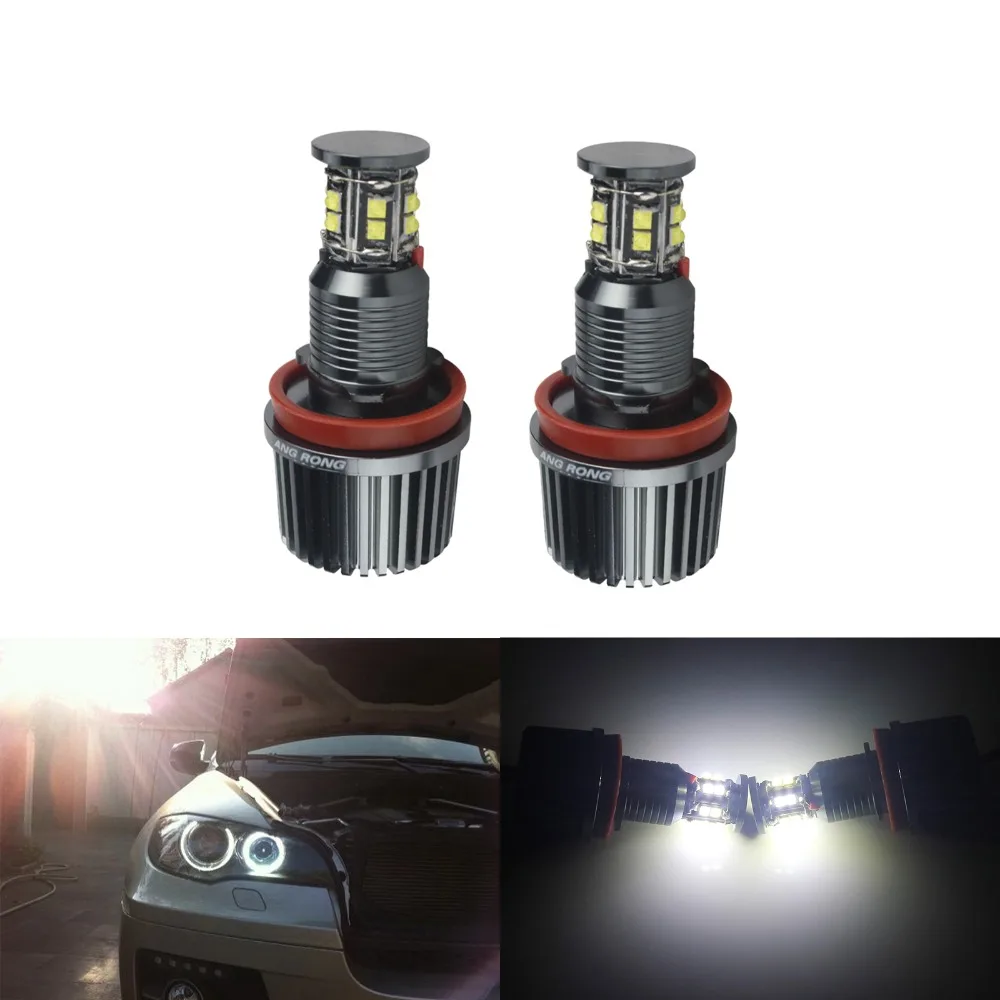 ANGRONG 2x Angel Eyes H8 120W LED Marker Halo Light For BMW 3-Series E92 M3 2008-13 E82 E87 E88 E64 X Z Series