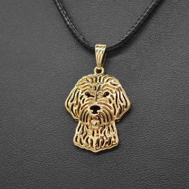 Women's Rope Chain Goldendoodle Necklaces Lovers' Alloy Pet Shaped Necklaces