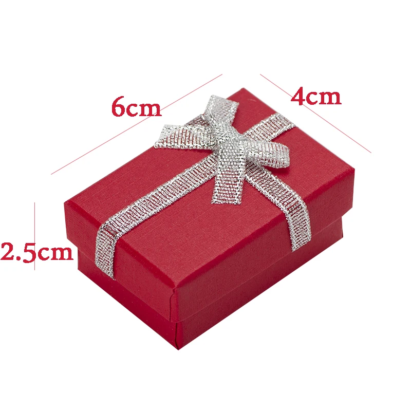 4x6 cm Hộp Đồ Trang Sức Pealr Giấy Gift Boxes cho Đồ Trang Sức Bao Bì Display Earring Necklace Pendant Nhẫn Box với Miếng Bọt Biển trắng