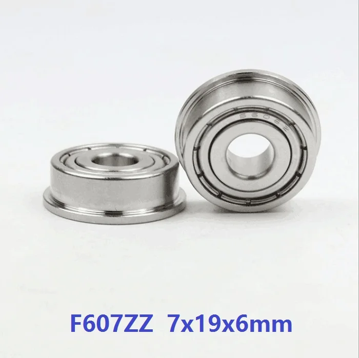 

20pcs/50pcs/100pcs F607ZZ F607Z F607 Z ZZ F607-ZZ 7x19x6 mm flanged Ball Bearing deep groove 7*19*6mm double shielded