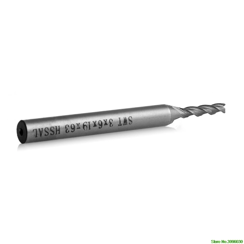 Extra Lange 3mm 3 Flute HSS & Aluminium End Mill Cutter CNC Bit Extended