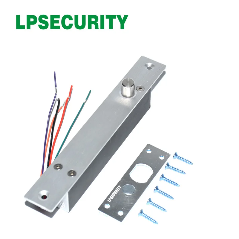 NO/NC Electric Drop Bolt Door Lock DC 12V Electric Lock Fail safe fail Secure for Gate Door Entry Access Control System