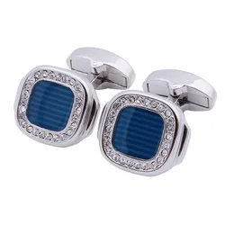 Cufflinks for Men with Gift Box, Black Tone Brown Polishing Enamel, Suit for Business French Shirt Tuxedo Suit HAWSON