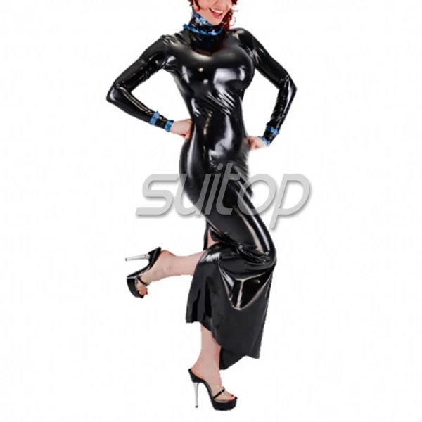 Suitop – robe de demoiselle d'honneur en latex avec tablier