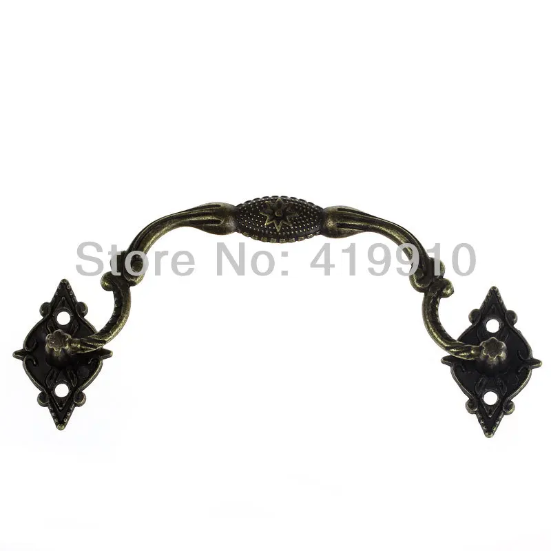 

Free-Shipping-5Sets Jewelry Case Box Handle Drawer Antique Bronze Pattern Carved 9.6cm x 3.6cm 3.3cm x 2.1cm,J2016