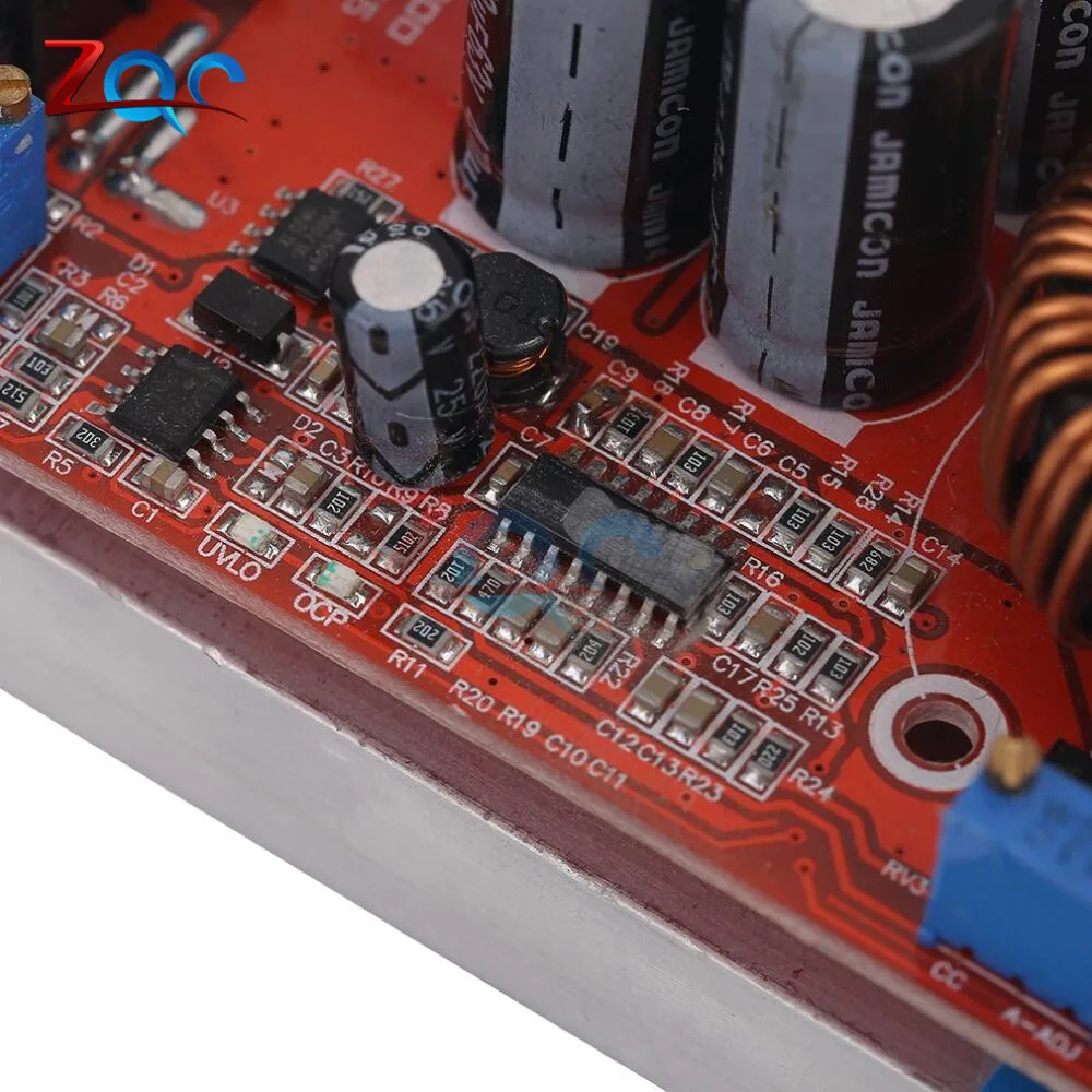 Professional DC 20A 1200W DC-DC Step Up Boost Converter Power Supply 8-60V 12V Step Up to 12-83V 24V 48V With Heat Sink