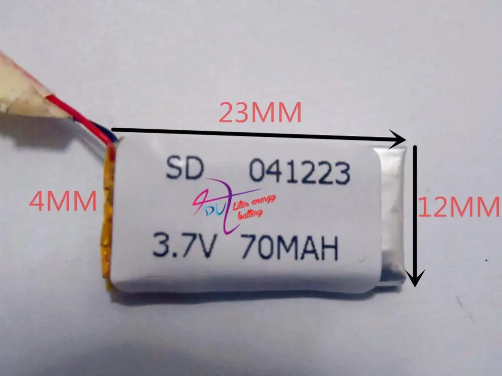 melhor marca de bateria bateria de lítio de 3,7 V 041223 401223   Bateria Bluetooth de brinquedo MP3 MP4 MP5 de 70mah