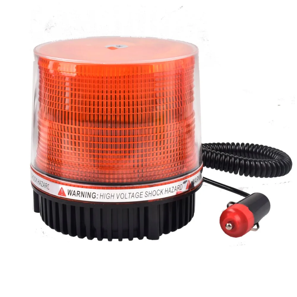 DC 12V/24V Car LED Warning Police Lights Car Flashing Highlights Round Ceiling Safety Signal Yellow Strobe Light 9 Flash