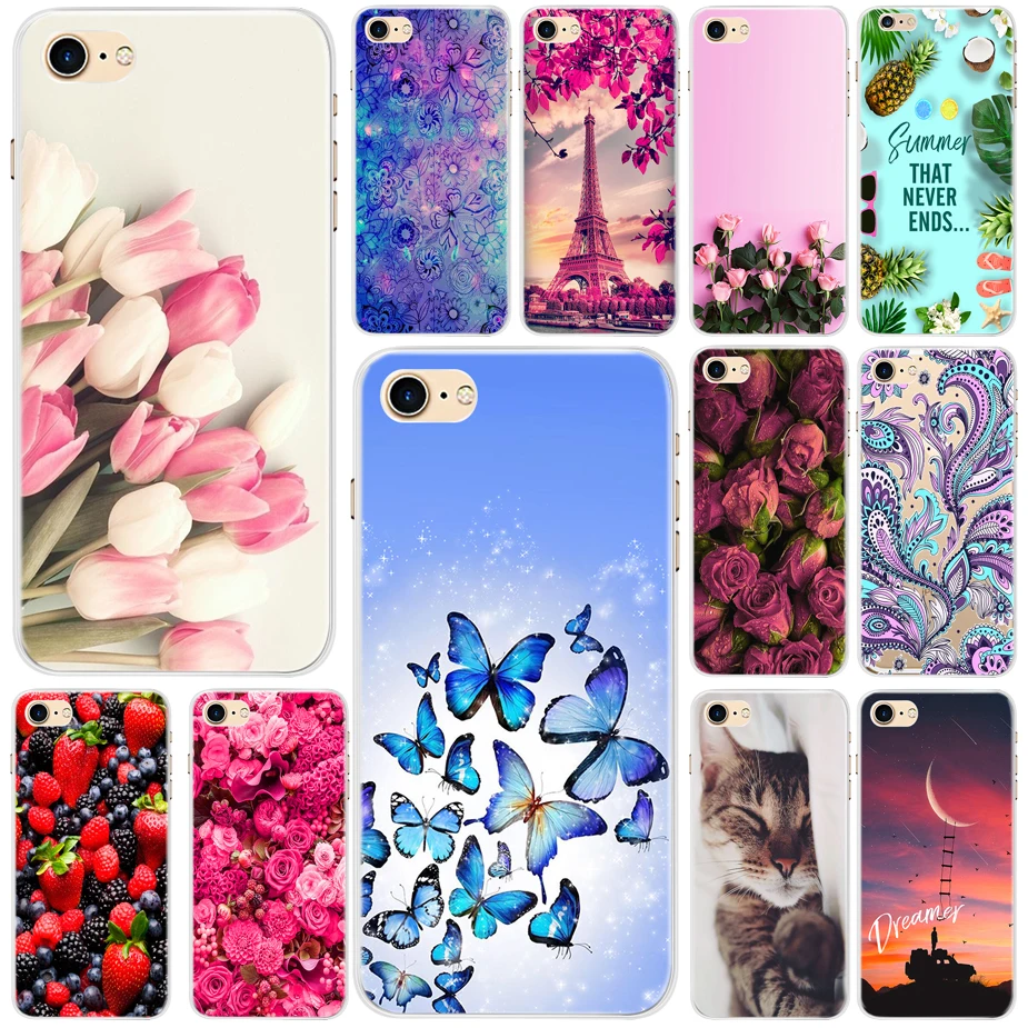 패션 패턴 케이스 아이폰 7 i 7 coque 소프트 tpu 다시 커버 i7 전화 케이스 아이폰 7 플러스 i7 funda 귀여운 동물 카파 범퍼