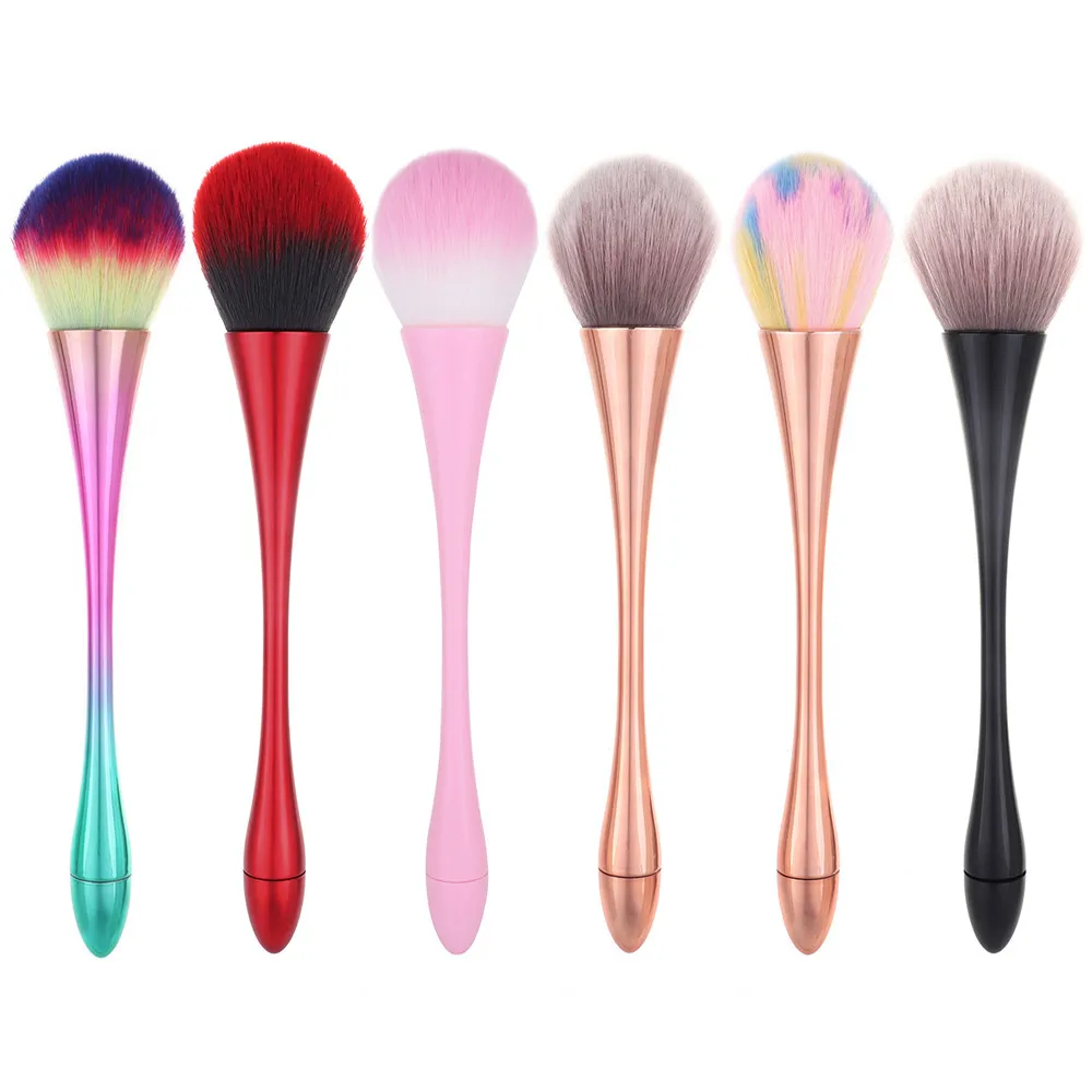 Big Size Powder Brush Metal Handle Flame Shape Blush Concealer Brushes Highlighter Makeup Brush Pincel Maquiagem Dropshipping