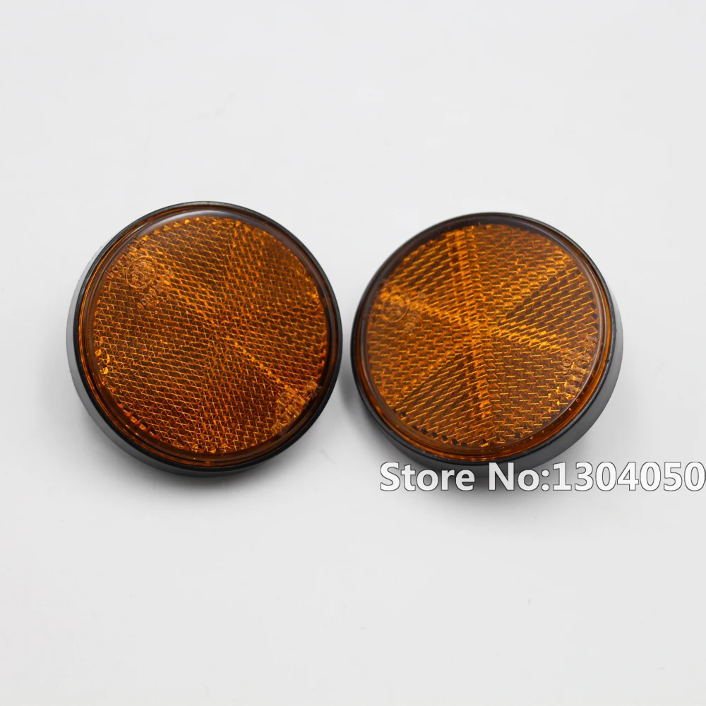 2pcs Orange Reflectors For Motorcycles ATV Bikes Gas Sciiters ,Super Pocket Bike Dirt Bikes