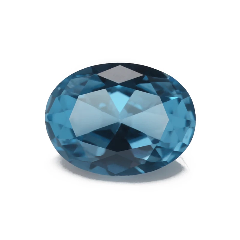 Oval geschliffene, synthetische Spinell-Blau-Steine in verschiedenen Größen (3x5mm bis 10x12mm) für die Schmuckherstellung, einschließlich der Größen 106, 109, 112, 113, 114, 120. – Detail 14