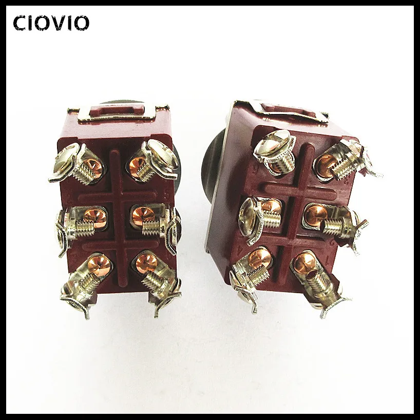 CIOCIO 5pcs Switch 15A high-end E-TEN1321 6PIN double-pole single-throw toggle rocker/reverse toggle switch