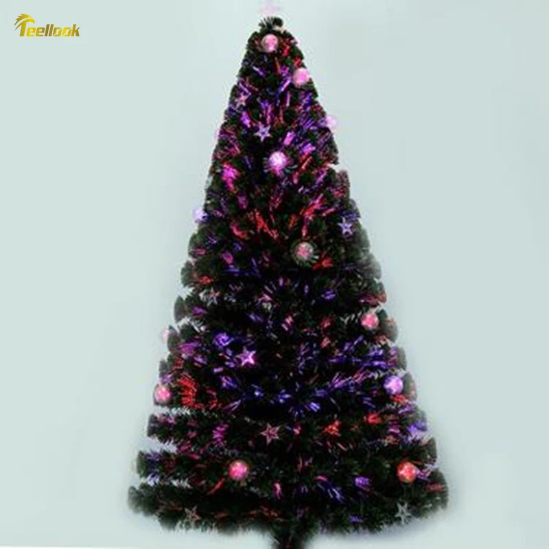 Teellook 1.2m/2.4m luxury encryption wishing tree wearing silk ornaments + ball fiber Christmas tree Christmas decoration