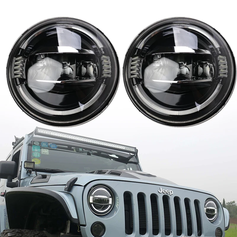 

Led Headlight 7 Inch Hi-Lo 50W 5000lms 3000lm for Moto Bike Jeep Wrangler 1997-2016 Lada Niva Offroad 4x4