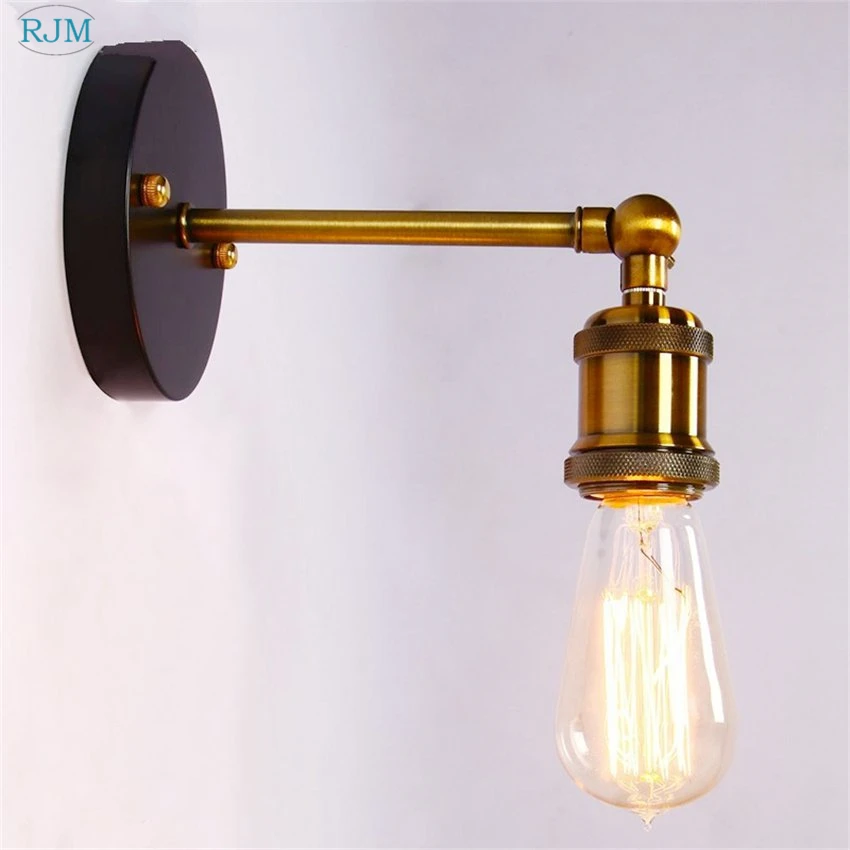 Lámpara De Pared De hierro Industrial, candelabro De Pared Vintage, rústico, Retro, para Loft, Edison, dormitorio, para casa