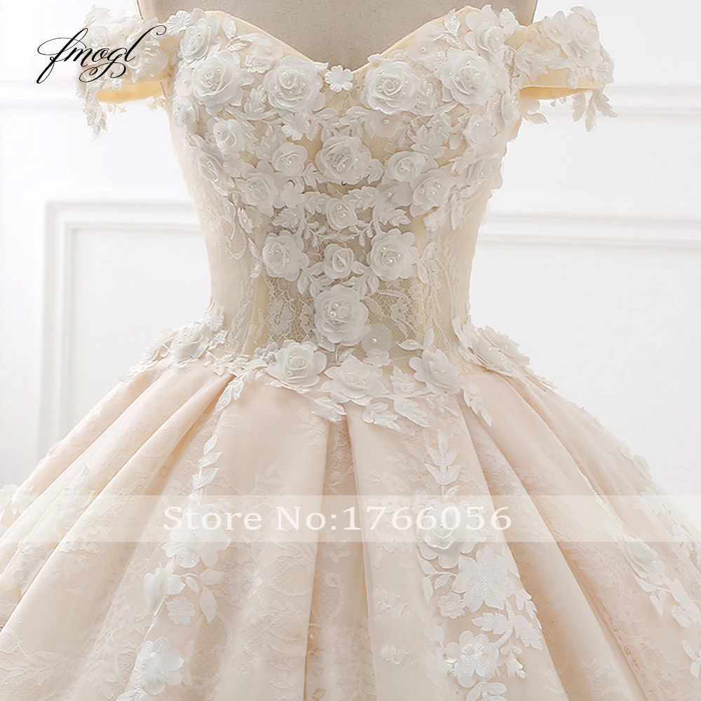 Customized Royal Train Beaded Sweetheart Ball Gown Wedding Dresses Appliques Flowers Vintage Lace Bride Gowns Vestido De Noiva image 4