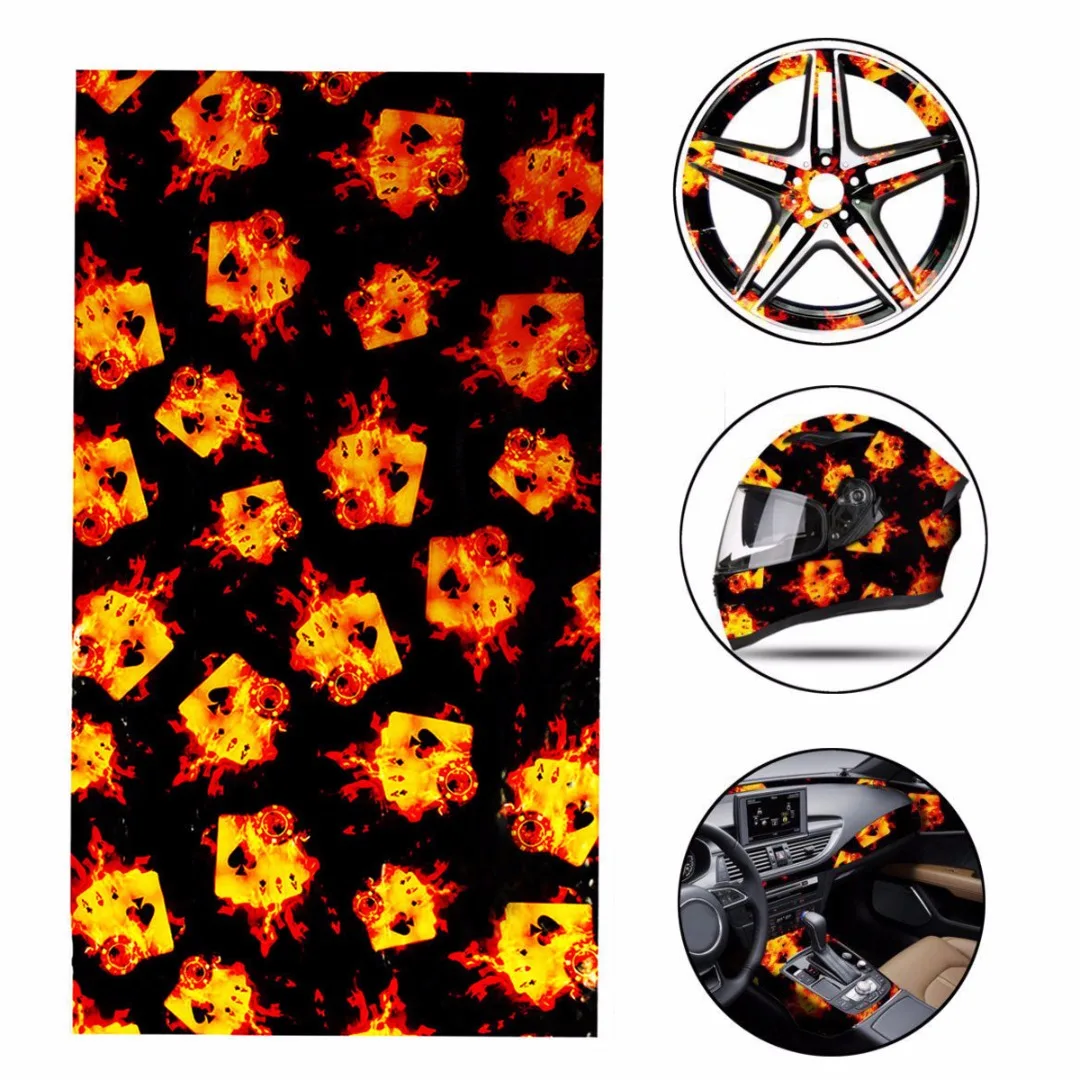 JX-LCLYL 0.5*1m Cool Fire Poker PVA Hydrographic Film Water Transfer Art Printing Film