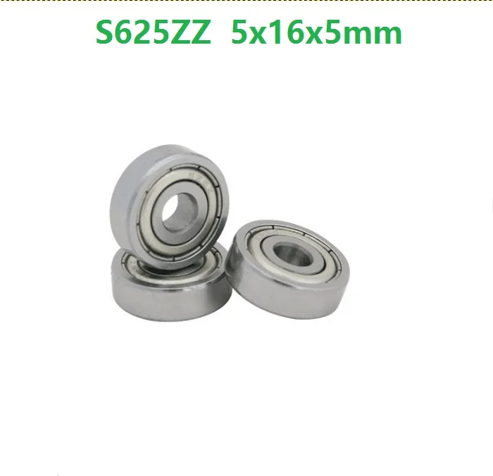 20pcs ABEC-5 S625ZZ S625 ZZ 5*16*5mm Stainless steel Ball bearing Miniature Stainless steel Deep Groove Ball Bearings 5x16x5mm