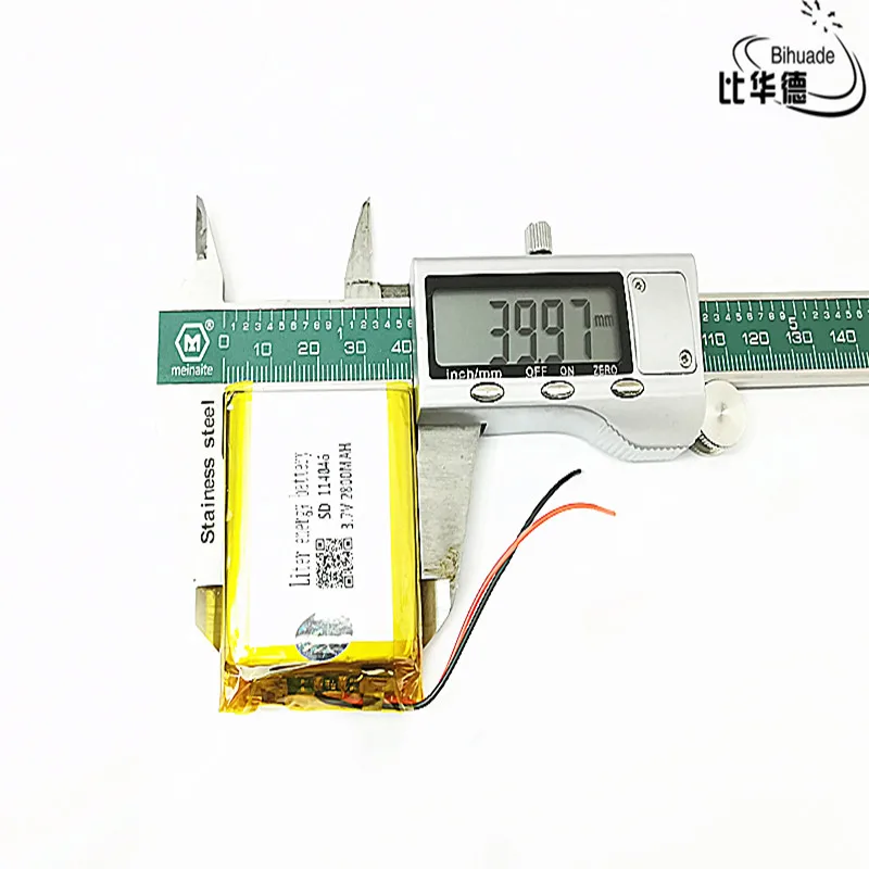 3.7V 2800mAh 114046 litowo-polimerowy akumulator li-po li-ion do Mp3 MP4 MP5 GPS