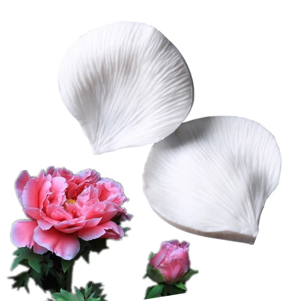 Fondant mold Peony petals Invert sugar flower vein  petals Clay Molds printing mould r clay tool mould  caly flower tools