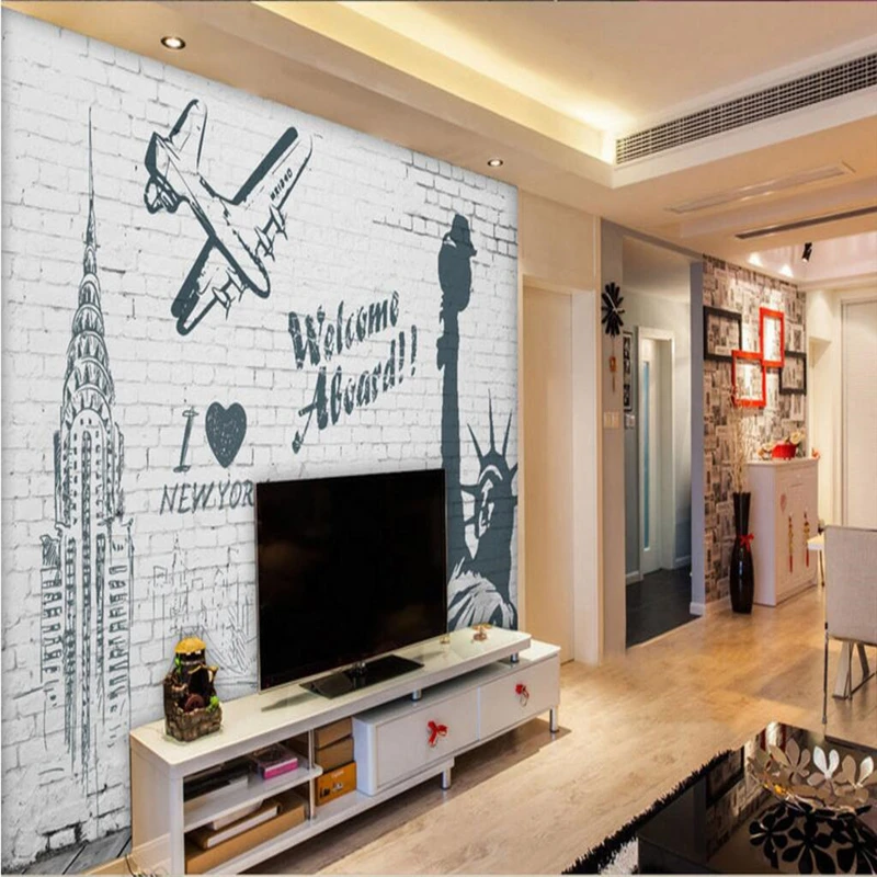 beibehang American Statue of Liberty bedroom wall paper living room mural murals-3d papel de parede 3D wallpaper for walls 3 d