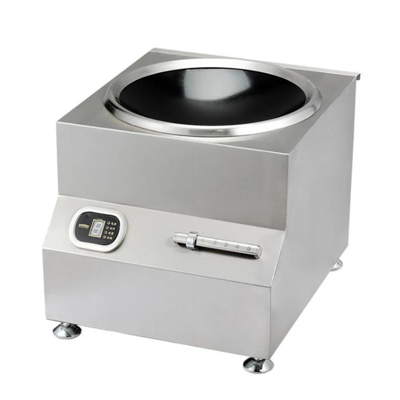 Commercial Induction Cooker 8000W Large Power Electromagnetic Oven Commercial Stainless Steel Stir-fry Furnace SMK-TSAL