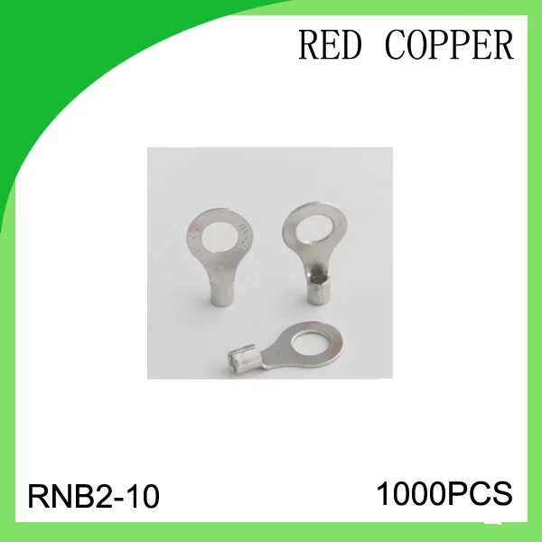 

red copper 1000 PCS RNB2-10 cold-pressure terminal connector cable lug hot sales