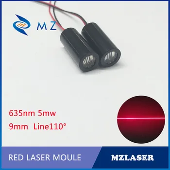 Standaard D9mm 635nm 5Mw Rode Lijn Pmma Lens Laser Module Markering-Laser