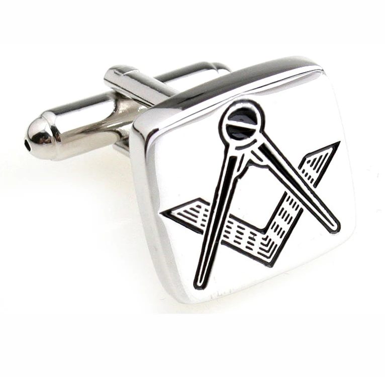 أزرار أكمام جديدة للبيع بالتجزئة بسعر المصنع من iGame للرجال من مادة النحاس أزرار أكمام بتصميم شعار ماسوني ماسوني #4